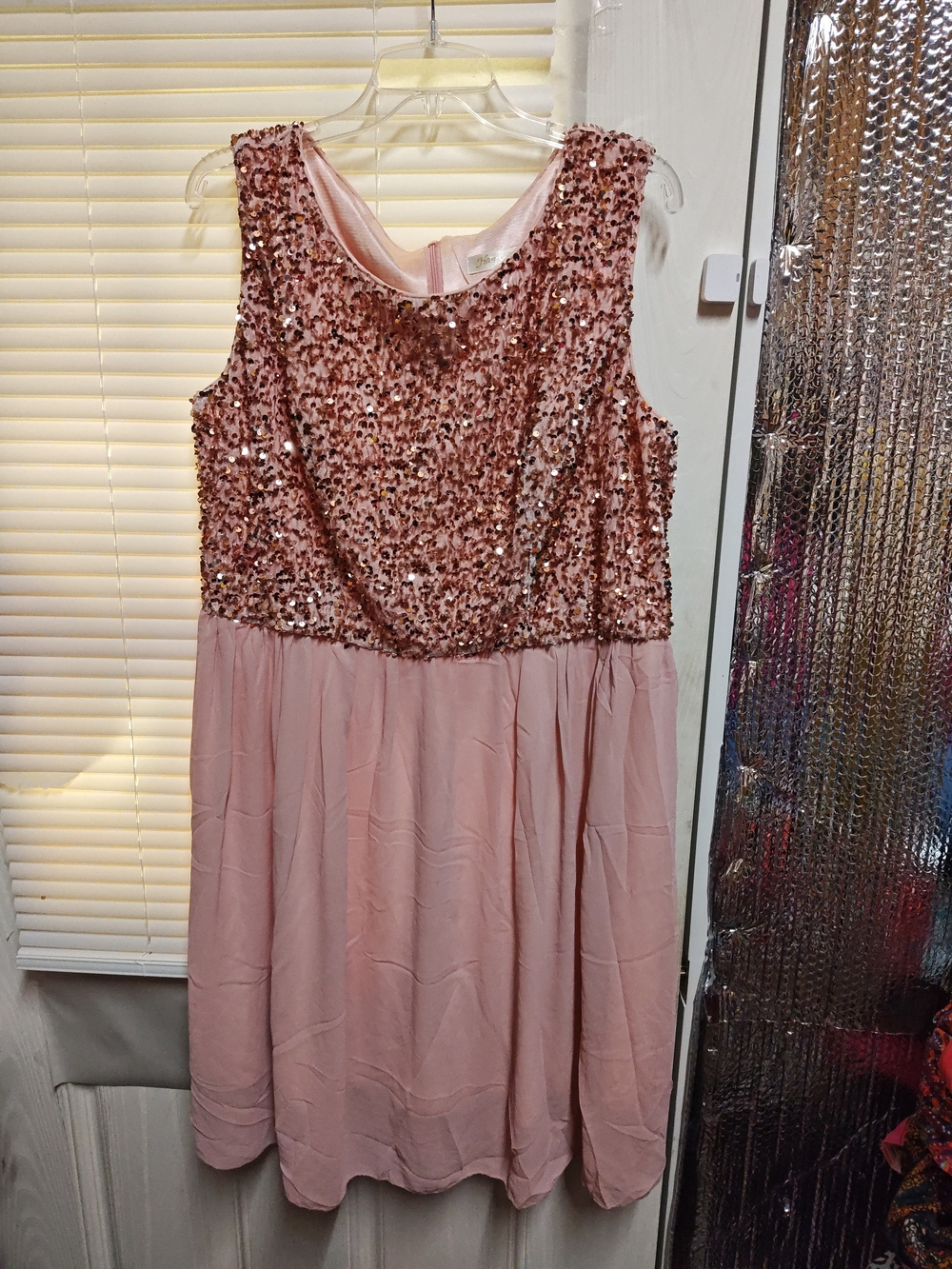 Hanpce'irs Rose Gold Sequin Dress